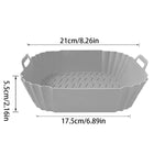 AeroHaus Air Fryer Silikon Topf - Wiederverwendbar Für Gesundes Kochen Und Leichte Reinigung Mit 5 cm Höhe - flohmarkt-deutschland.shop