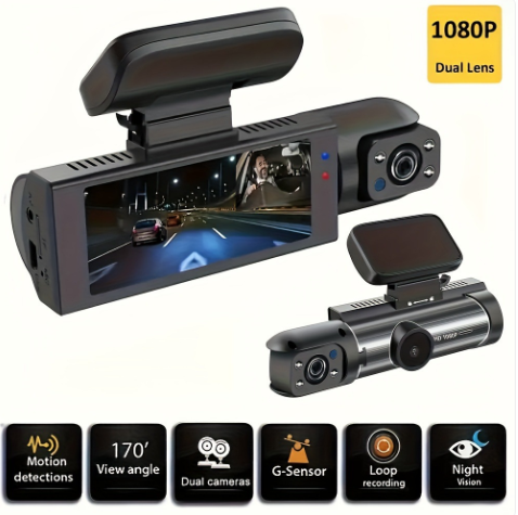 360° Doppellinsen-Autokamera