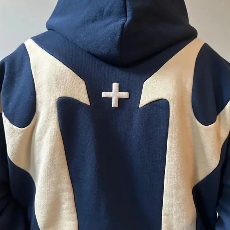 Amerikanischen Retro Brief Gedruckt Teufel Muster Hoodie Y2k Harajuku Casual Paar Zipper Hoodies Sweatshirt Mode Straße Kleidung - flohmarkt-deutschland.shop