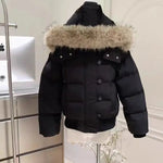 Amerikanischen retro pelz kragen warme einfarbig frauen mit kapuze baumwolle mantel ins winter lose beiläufige dünne baumwolle mantel jacken - flohmarkt-deutschland.shop