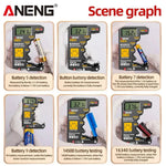 ANENG BT189 Button Cell Battery Tester 9V N D C AA AAA Universal Household LCD Display Battery Tester Power Bank Detectors Tools - flohmarkt-deutschland.shop