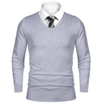 Animal Game Herren-Business-Pullover, lässiger Pullover mit V-Ausschnitt, kalte Bluse, leichter Wollstrick für den Außenbereich, luxuriöser Herrenpullover - flohmarkt-deutschland.shop
