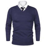 Animal Game Herren-Business-Pullover, lässiger Pullover mit V-Ausschnitt, kalte Bluse, leichter Wollstrick für den Außenbereich, luxuriöser Herrenpullover - flohmarkt-deutschland.shop