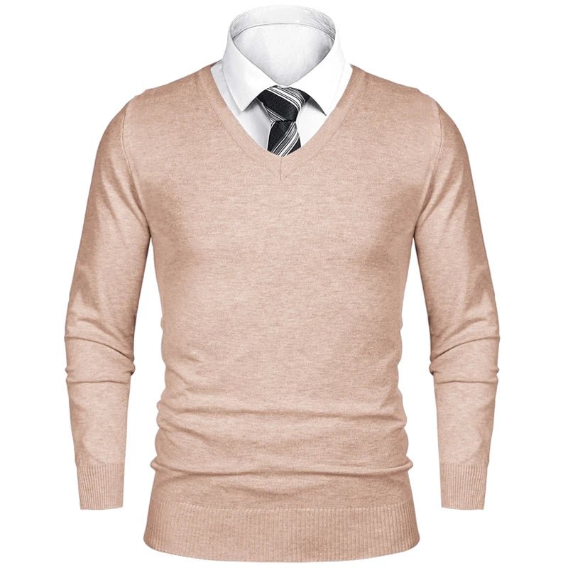 Animal Game Herren-Business-Pullover, lässiger Pullover mit V-Ausschnitt, kalte Bluse, leichter Wollstrick für den Außenbereich, luxuriöser Herrenpullover - flohmarkt-deutschland.shop