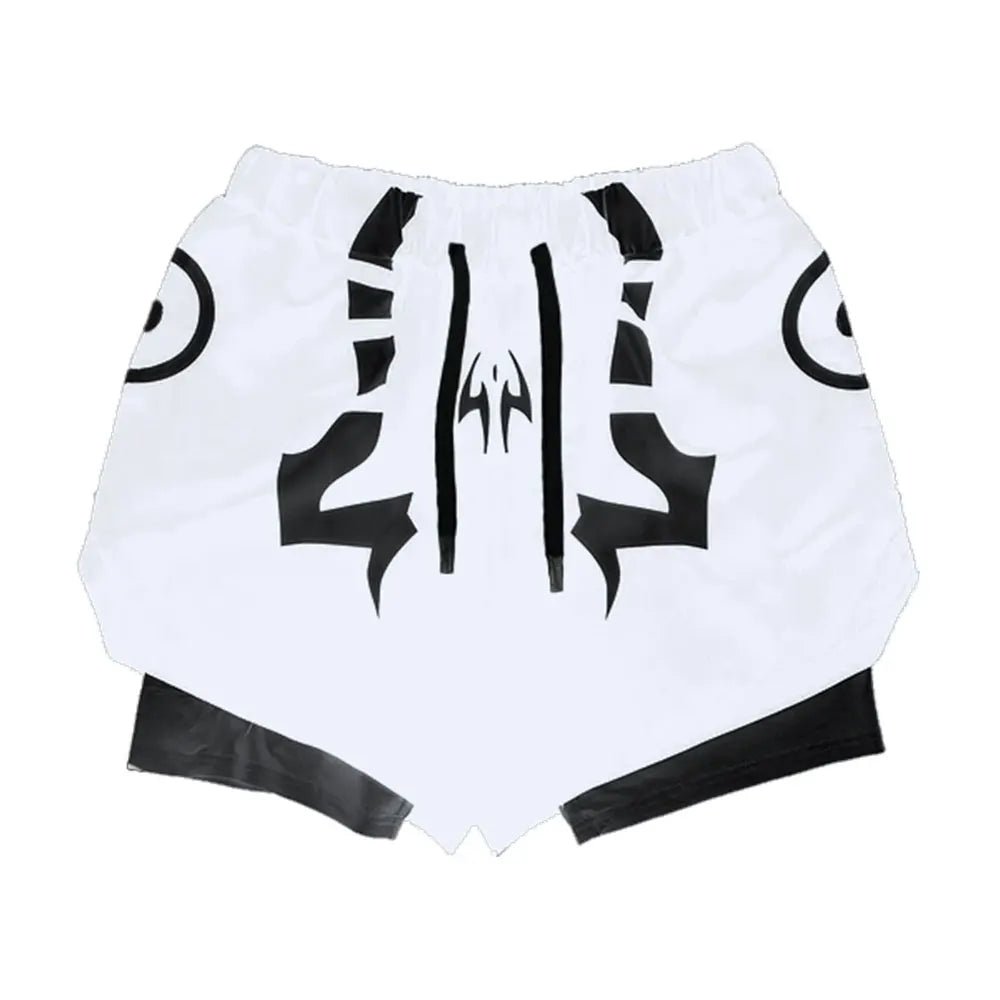 Anime Jujutsu Kaisen Kompressionsset Fitnessanzug für Herren, schnell trocknendes 3D-Kompressionsshirt + Fitnessstudio-Shorts, Lauf-Workout-Sportbekleidung - flohmarkt-deutschland.shop