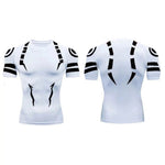 Anime Jujutsu Kaisen Kompressionsset Fitnessanzug für Herren, schnell trocknendes 3D-Kompressionsshirt + Fitnessstudio-Shorts, Lauf-Workout-Sportbekleidung - flohmarkt-deutschland.shop