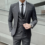 Anzug Upgrade des neuen Stoffes Herren Business Gentleman Fashion Slim Work Solid Color Plus Size Fair Dress Hochzeit Trauzeugenanzug - flohmarkt-deutschland.shop