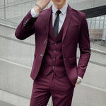 Anzug Upgrade des neuen Stoffes Herren Business Gentleman Fashion Slim Work Solid Color Plus Size Fair Dress Hochzeit Trauzeugenanzug - flohmarkt-deutschland.shop