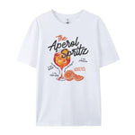 Aperol Spritz Retro Cocktail Grafik T-Shirts Frauen niedlichen Alkohol trinken T-Shirt lose Baumwolle gedruckt T-Shirts Unisex Vintage Top Geschenk - flohmarkt-deutschland.shop