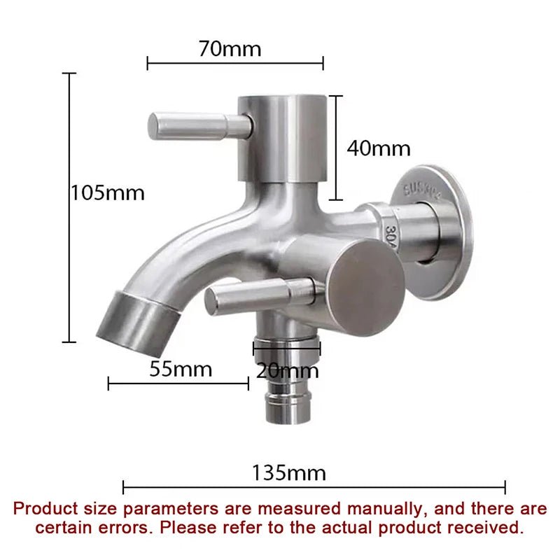 AquaNova Vielseitige Doppel-Auslauf Armatur Aus Edelstahl 304 - Mit Filter Und Trinkwasseroption - flohmarkt-deutschland.shop