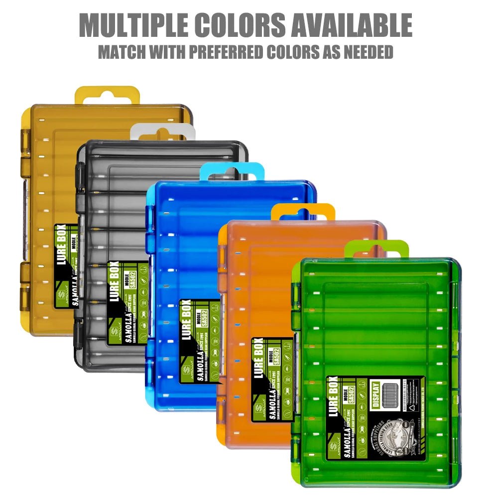 AquaPro Angler Tackle Box 14 Fächer Doppelseitig Organizer Für Köder Und Haken - Praktische Aufbewahrung - flohmarkt-deutschland.shop