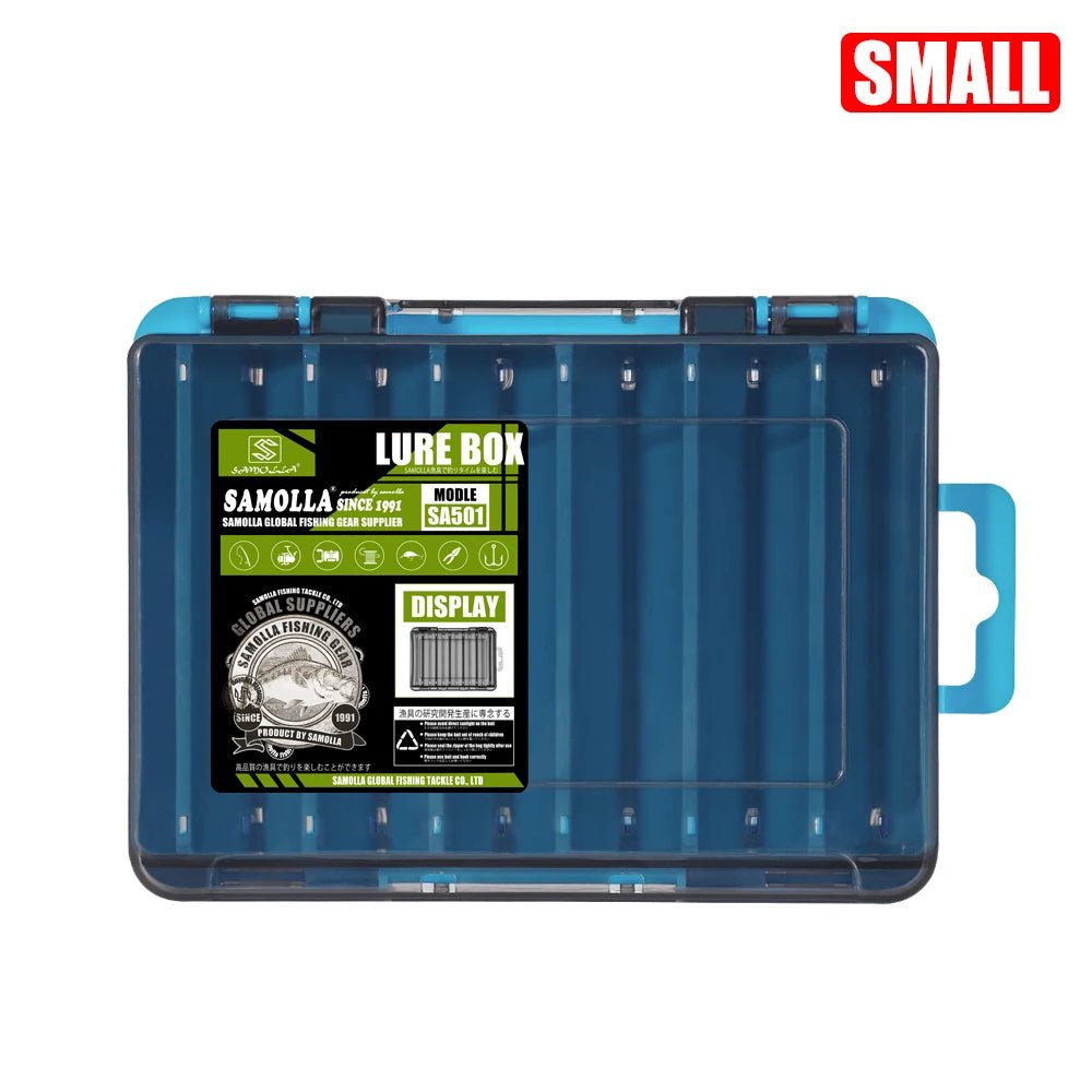 AquaPro Angler Tackle Box 14 Fächer Doppelseitig Organizer Für Köder Und Haken - Praktische Aufbewahrung - flohmarkt-deutschland.shop