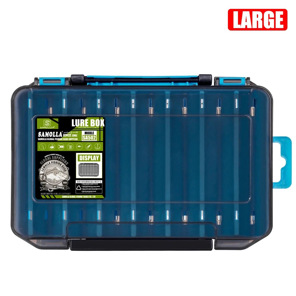 AquaPro Angler Tackle Box 14 Fächer Doppelseitig Organizer Für Köder Und Haken - Praktische Aufbewahrung - flohmarkt-deutschland.shop