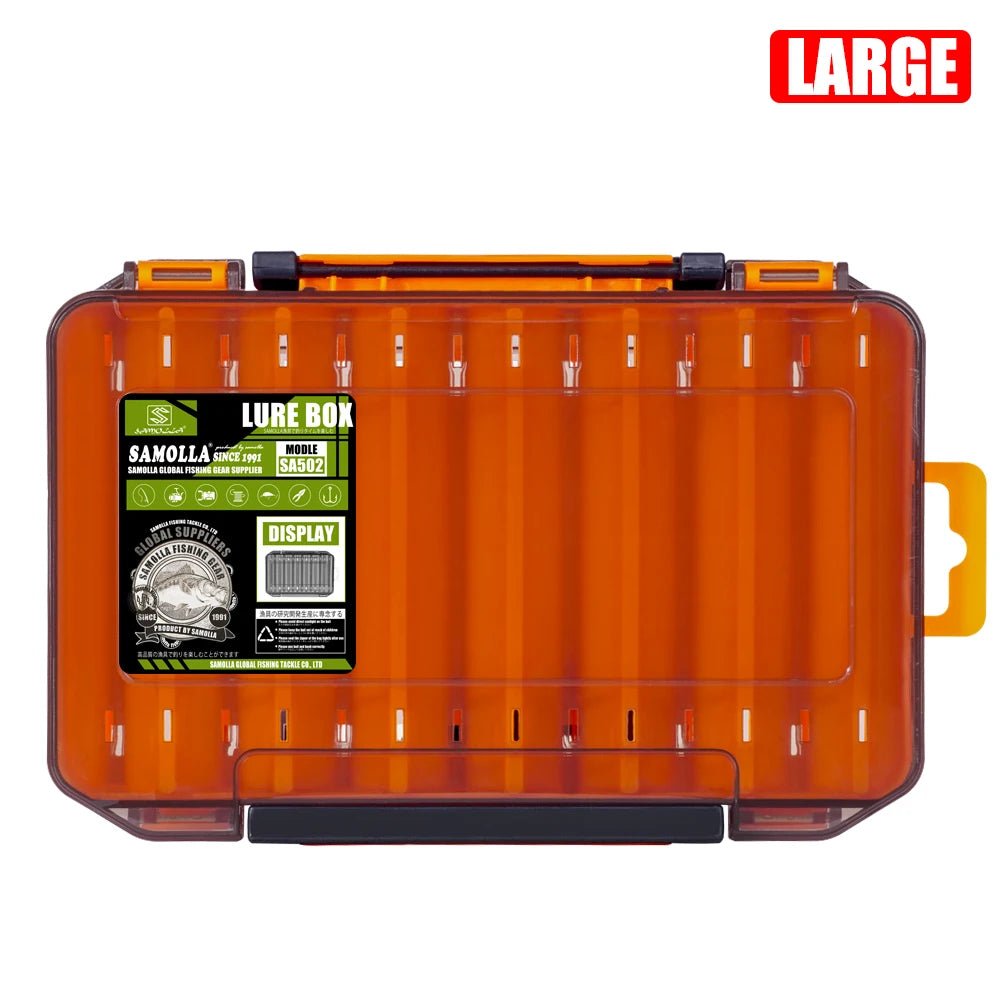 AquaPro Angler Tackle Box 14 Fächer Doppelseitig Organizer Für Köder Und Haken - Praktische Aufbewahrung - flohmarkt-deutschland.shop