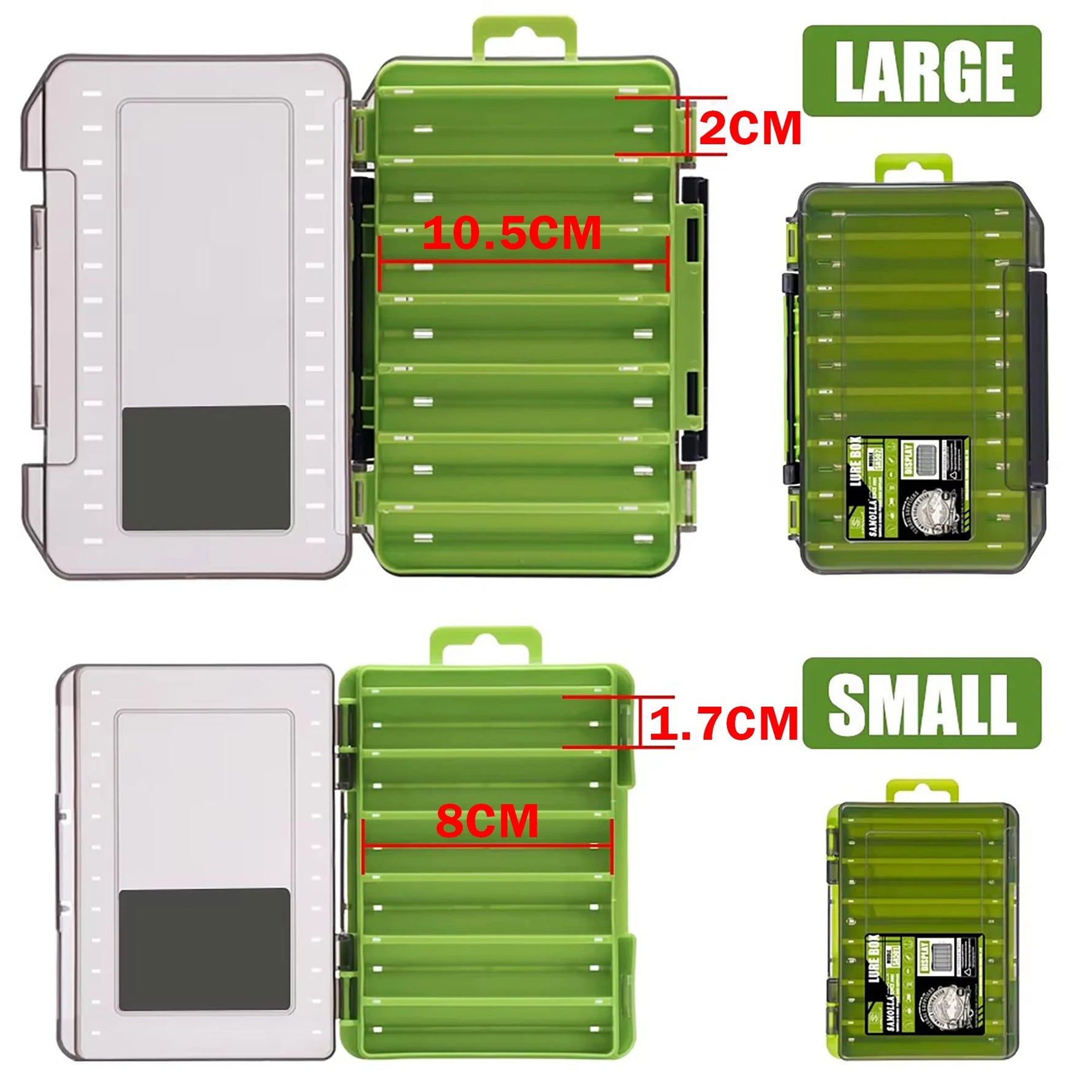 AquaPro Angler Tackle Box 14 Fächer Doppelseitig Organizer Für Köder Und Haken - Praktische Aufbewahrung - flohmarkt-deutschland.shop