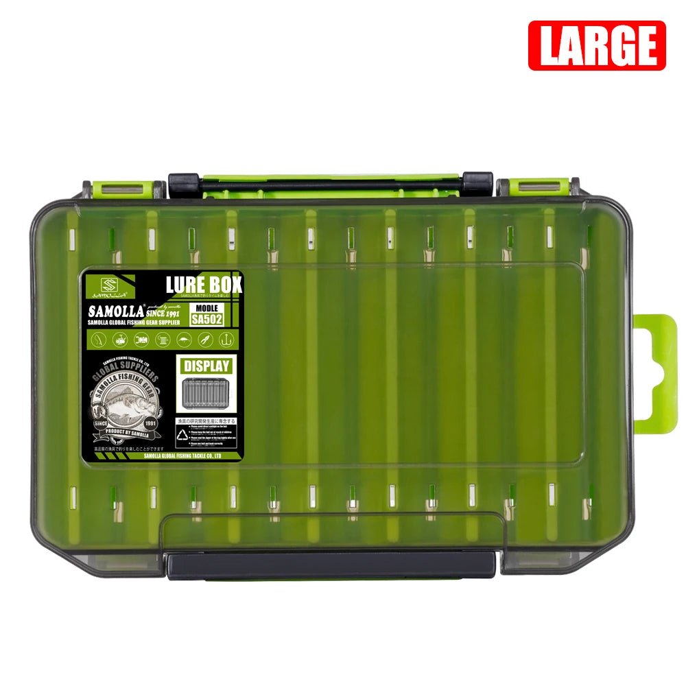 AquaPro Angler Tackle Box 14 Fächer Doppelseitig Organizer Für Köder Und Haken - Praktische Aufbewahrung - flohmarkt-deutschland.shop