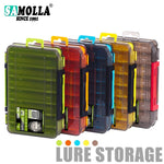 AquaPro Angler Tackle Box 14 Fächer Doppelseitig Organizer Für Köder Und Haken - Praktische Aufbewahrung - flohmarkt-deutschland.shop
