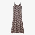 AS SS26 Luxe elegance slip satin dress + knitted top woman clothing set adjustable maxi floor length - flohmarkt-deutschland.shop