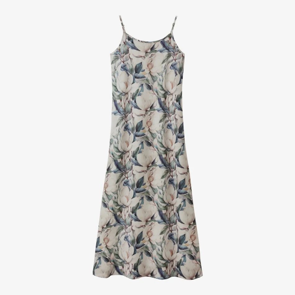 AS SS26 Luxe elegance slip satin dress + knitted top woman clothing set adjustable maxi floor length - flohmarkt-deutschland.shop
