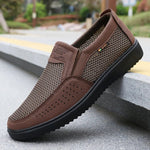 Atmungsaktive Slip-On-Freizeitschuhe für Herren – leichte Low-Top-Walking-Sneaker für Outdoor, Angeln, Park und Training, braunes Netzgewebe, Gummisohle, kariert für alle Jahreszeiten, Outdoor-Schuhe | Low-Top-Schuhe | - flohmarkt-deutschland.shop
