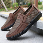 Atmungsaktive Slip-On-Freizeitschuhe für Herren – leichte Low-Top-Walking-Sneaker für Outdoor, Angeln, Park und Training, braunes Netzgewebe, Gummisohle, kariert für alle Jahreszeiten, Outdoor-Schuhe | Low-Top-Schuhe | - flohmarkt-deutschland.shop