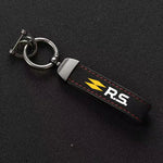 Auto Schlüsselanhänger Schlüsselanhänger für Renault RS Line Fluence Captur Megane 2 3 4 Autozubehör Wildleder Metallschnalle Schlüsselanhänger Ringe Männer Geschenk - flohmarkt-deutschland.shop