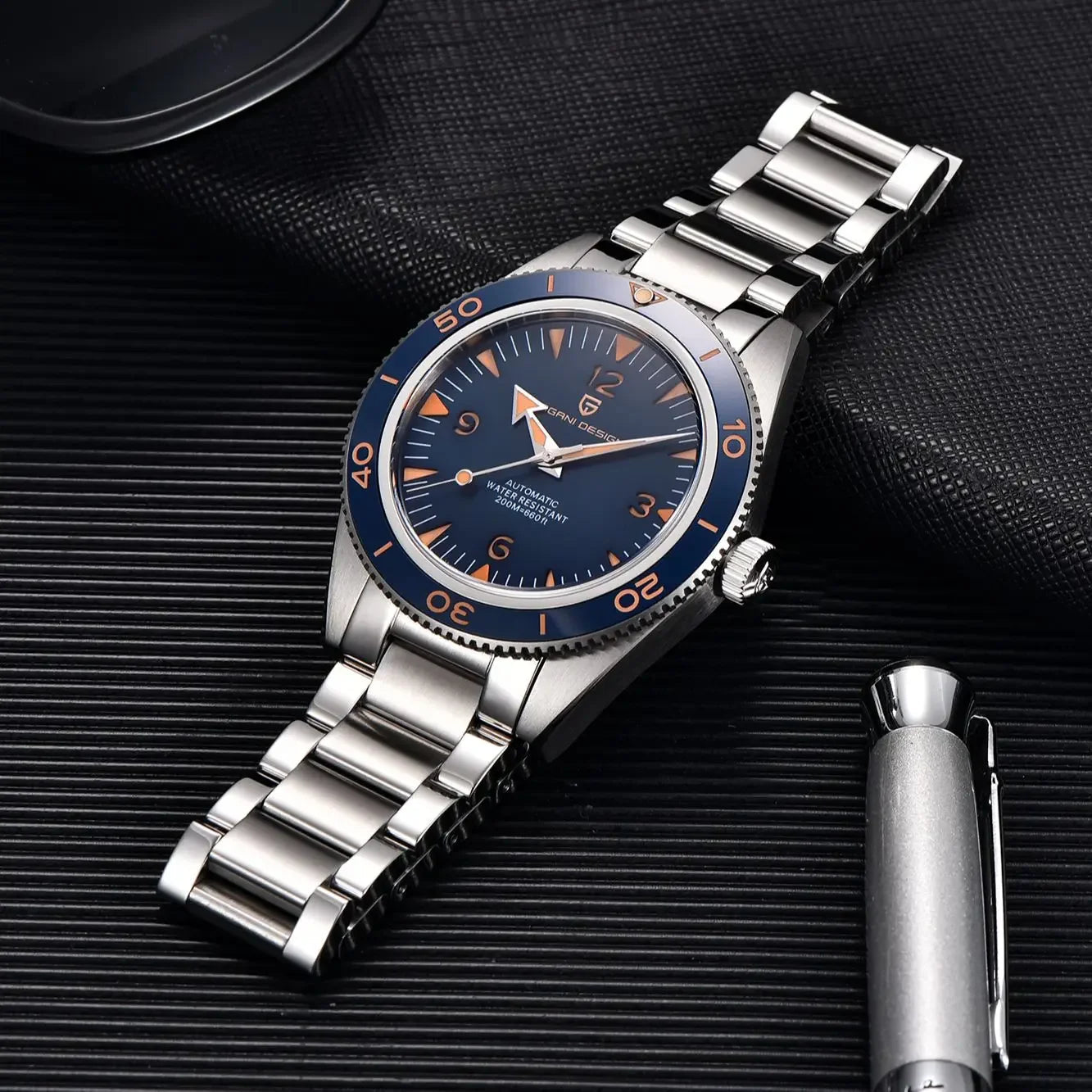 Automatische Uhr, Männer Mechanische 200 m Wasserdicht Saphir Keramik Tauchen Edelstahl Uhr V3 - flohmarkt-deutschland.shop