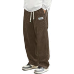Autumn Mens Corduroy Casual Pants Fashion Loose Fit Pants Straight Sweatpants Elastic Waist Drawstring Outdoor Streetwear - flohmarkt-deutschland.shop