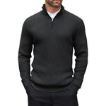 Autumn Men's Quarter Zip Pullover Dress Slim Sweater Mock Neck Sweaters Casual Long Sleeve Pullovers Outerwear Winter Warm Tops - flohmarkt-deutschland.shop