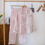 Autumn New Cotton Yarn Sleepwear Women's Two-piece Home Clothes Pajamas Nightie Female Nightwear Suit Set Lounge Wear - flohmarkt-deutschland.shop