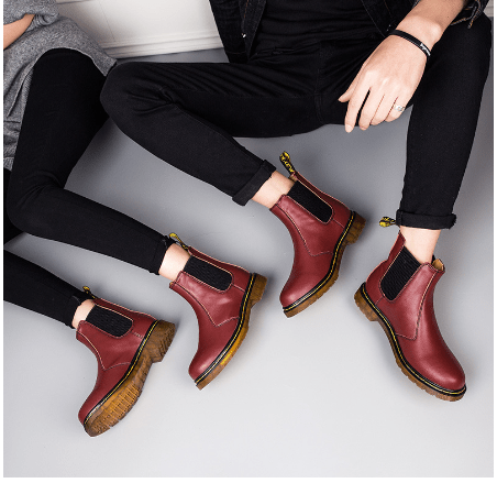 Autumn Style Dicke Absatz Cowhide Martin Boots Im Britischen Stil Für Damen - Perfekt Für Herbst Und Alltag - flohmarkt-deutschland.shop