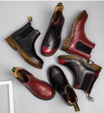 Autumn Style Dicke Absatz Cowhide Martin Boots Im Britischen Stil Für Damen - Perfekt Für Herbst Und Alltag - flohmarkt-deutschland.shop