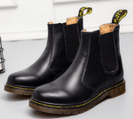Autumn Style Dicke Absatz Cowhide Martin Boots Im Britischen Stil Für Damen - Perfekt Für Herbst Und Alltag - flohmarkt-deutschland.shop