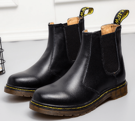 Autumn Style Dicke Absatz Cowhide Martin Boots Im Britischen Stil Für Damen - Perfekt Für Herbst Und Alltag - flohmarkt-deutschland.shop