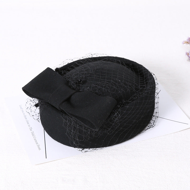 Korean Style Women's Wool Felt Bowler Hat for Winter
