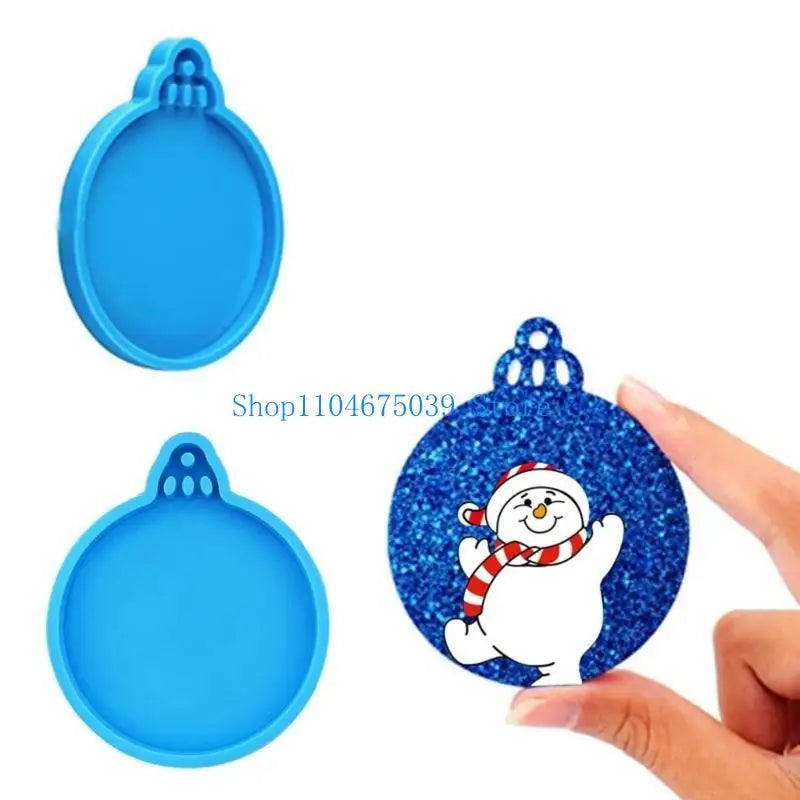 5asd Beautiful Resin Mould Crystal Ornaments Makiing Mold Christmas Round Silicone Mold Handy Blank Mold for Artistic Creator