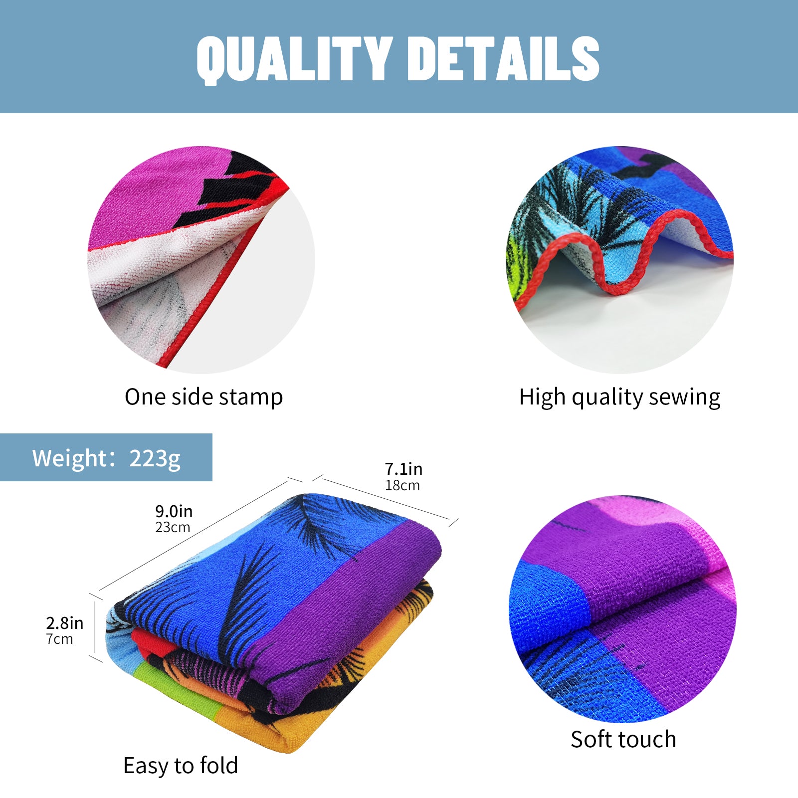 Quick-Drying Microfiber Beach Towel for Yoga & Travel
