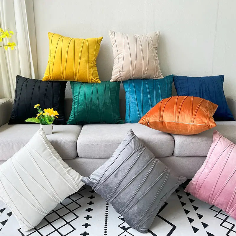 Velvet Throw Pillow Case for Living Room & Office (1pc)