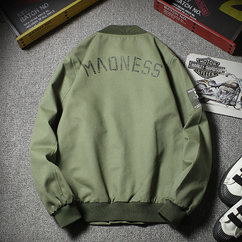 Men's Pilot Jacket Baseball Style for Spring and Autumn