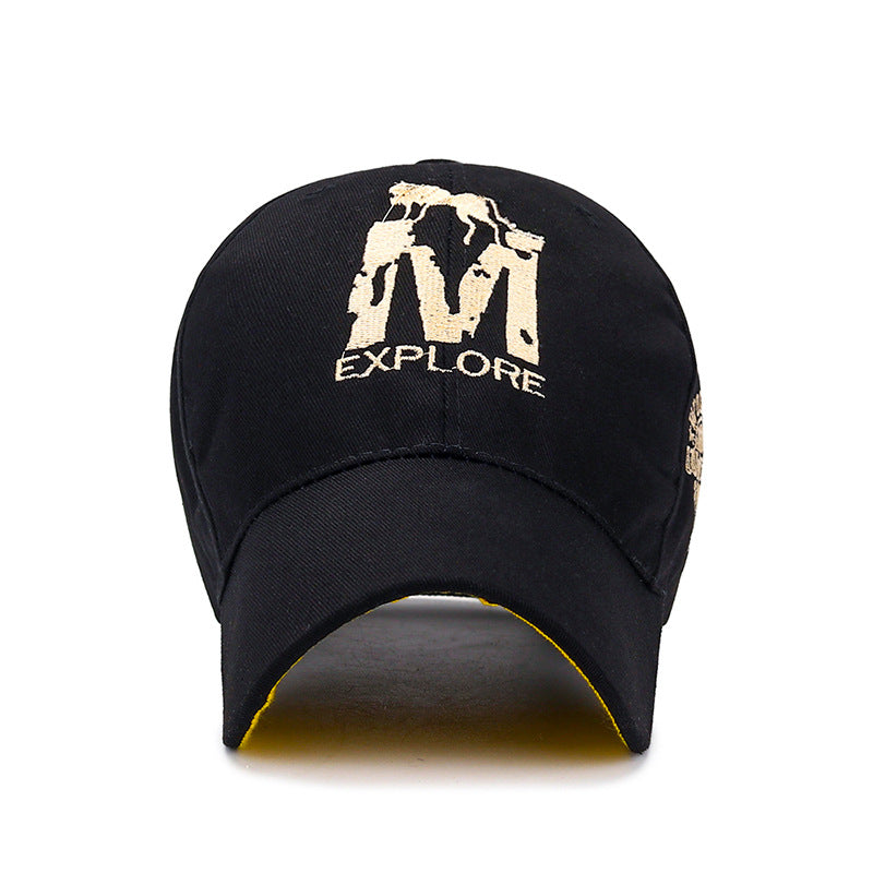 Korean Style Embroidered M Baseball Cap for Spring