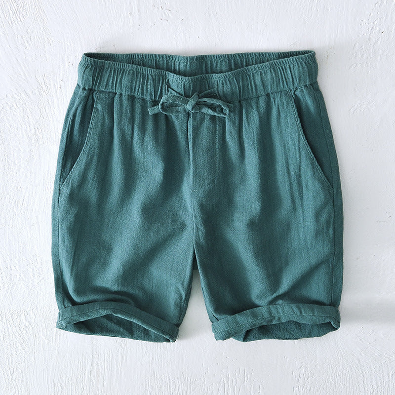 Men's Casual Loose Cotton Linen Shorts for Summer