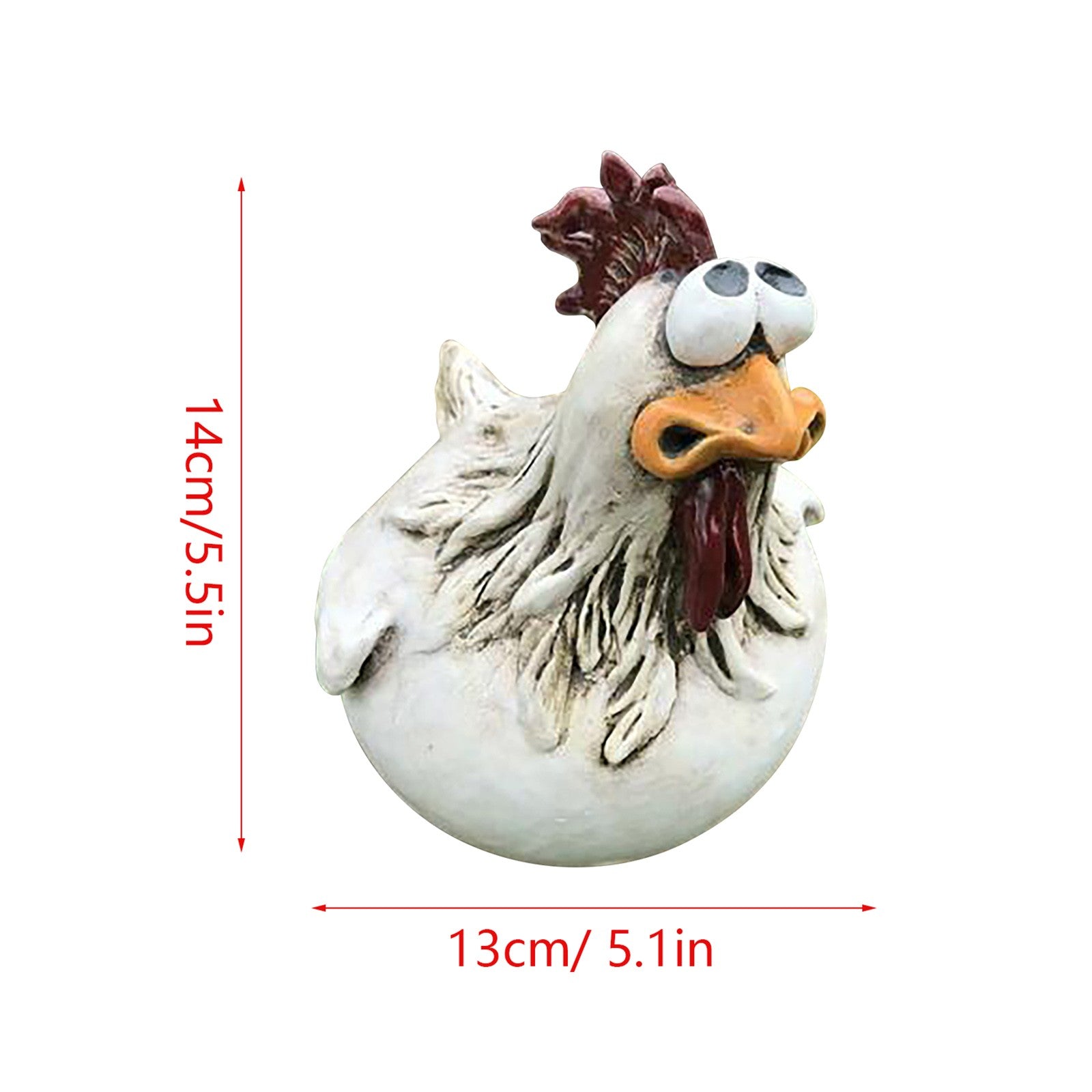 Funny Chicken Fence Resin Garden Statue for Home Decor