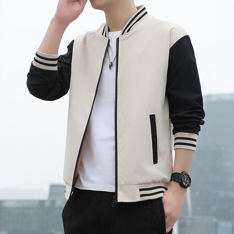 Men's Sports Casual Baseball Jacket for Spring & Autumn