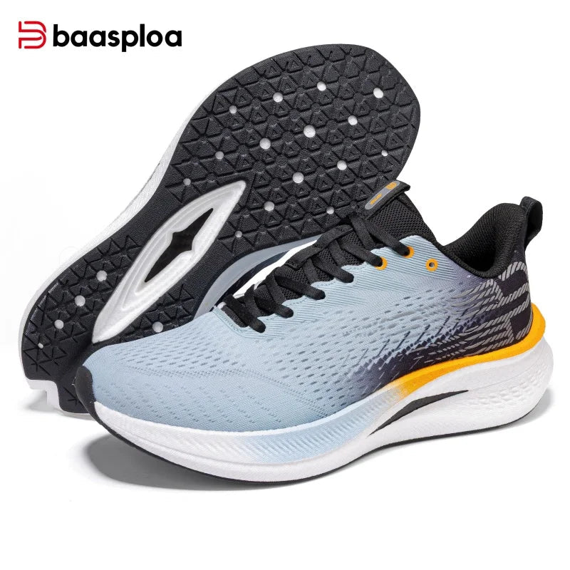 Baasploa Men Jogging Sports Shoes Carbon Plate Professional Cushioning Sneakers Male Outdoor Breathable Non Slip Running Shoes - flohmarkt-deutschland.shop