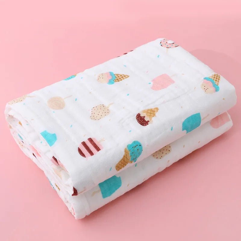 Baby Badetuch Junge Mädchen Baumwolle Decke Für Neugeborene Bademantel 4-Schicht Gaze Waschlappen Infant Swaddle - flohmarkt-deutschland.shop
