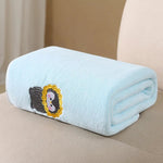 Baby-Badetuch, Wickeldecke für Kleinkinder, Niedliche Tier-Stickerei Fleece-Decke, Weicher Kinderbademantel, Kinderdecke - flohmarkt-deutschland.shop