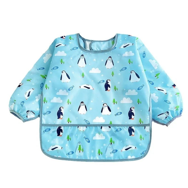 Baby-Lätzchen, niedlich, bunt, Cartoon, wasserdicht, Lätzchen, Säugling, Essen, Kinder, Zeichnen, Langarm-Schürze, selbsternährendes Baby, 0–3 Jahre - flohmarkt-deutschland.shop