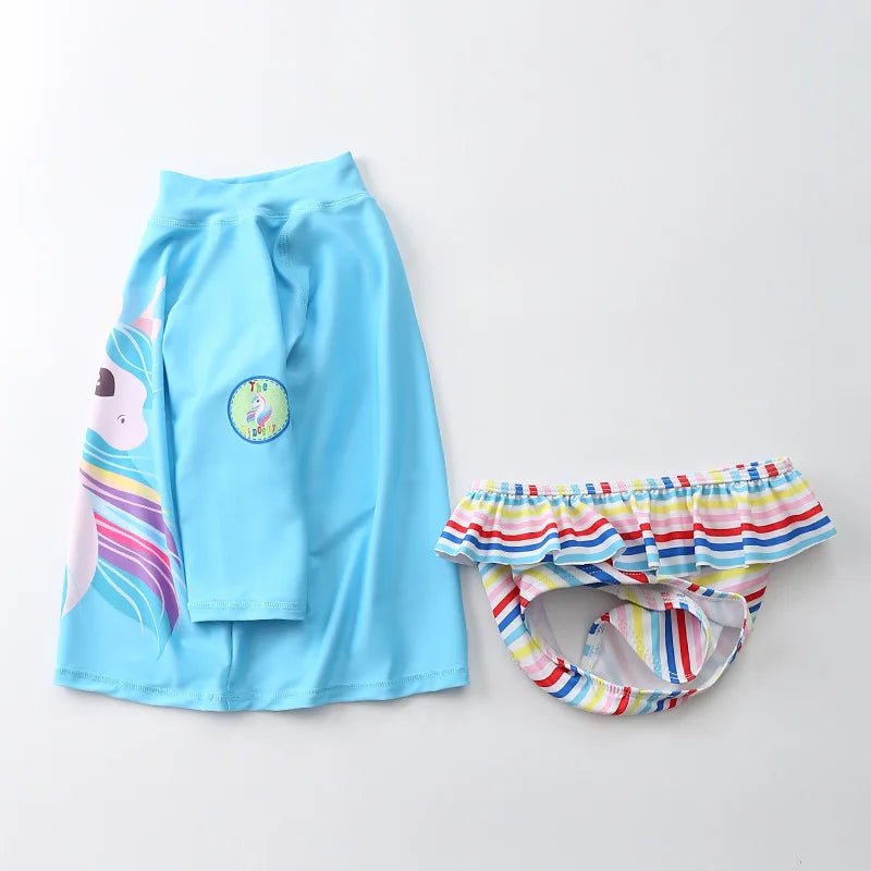 Baby Swimwear and Surfwear Long Sleeve Bathing Suit Toddler Girls 2021 Unicorn Mermaid Swimsuit Kids Swimming Suits for Children - flohmarkt-deutschland.shop