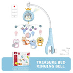 Babybett-Mobile mit Projektor und Nachtlicht, ferngesteuertes, musikalisches rotierendes Spielzeug mit beruhigenden Schlafliedern für Neugeborene - flohmarkt-deutschland.shop