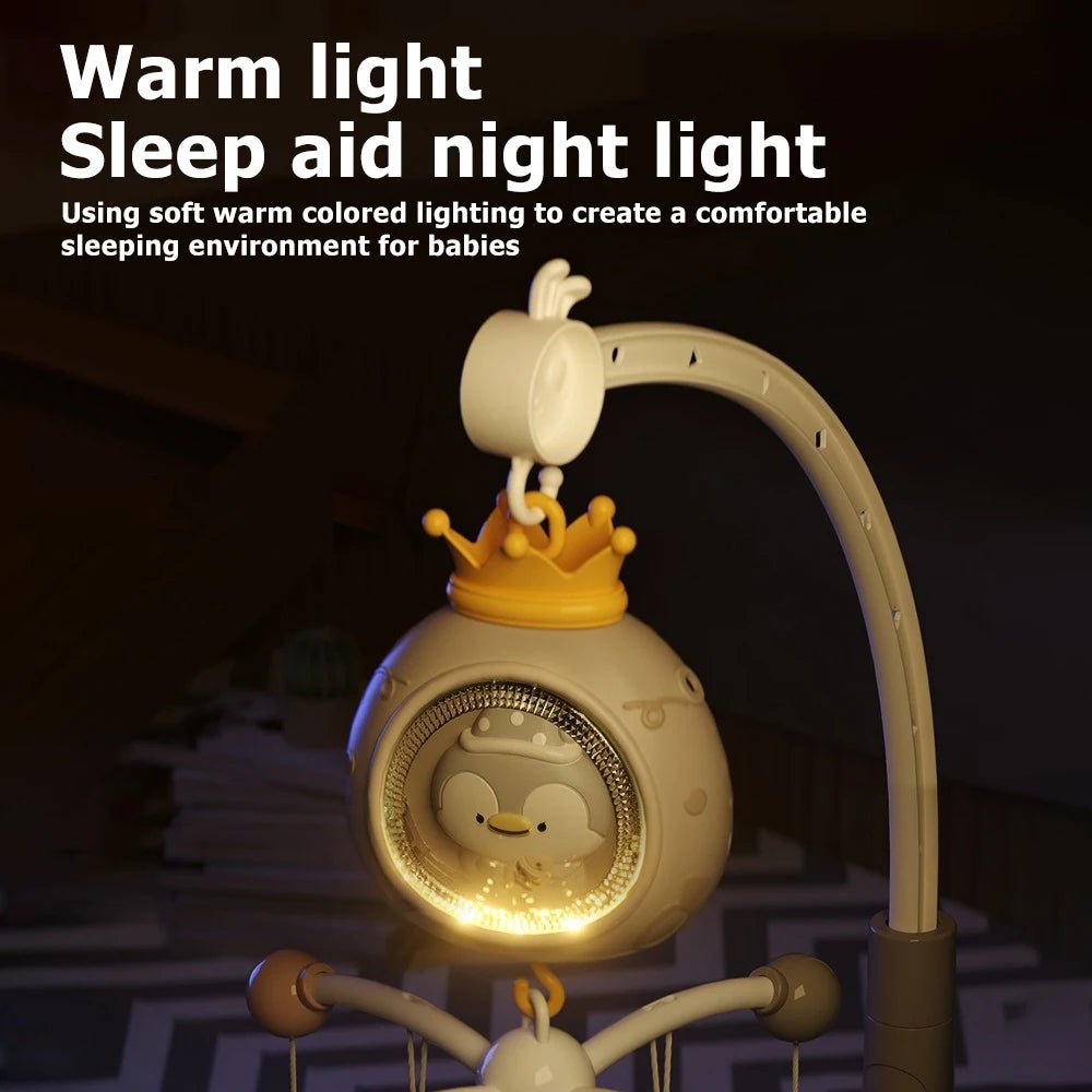 Babybett-Mobile mit Projektor und Nachtlicht, ferngesteuertes, musikalisches rotierendes Spielzeug mit beruhigenden Schlafliedern für Neugeborene - flohmarkt-deutschland.shop